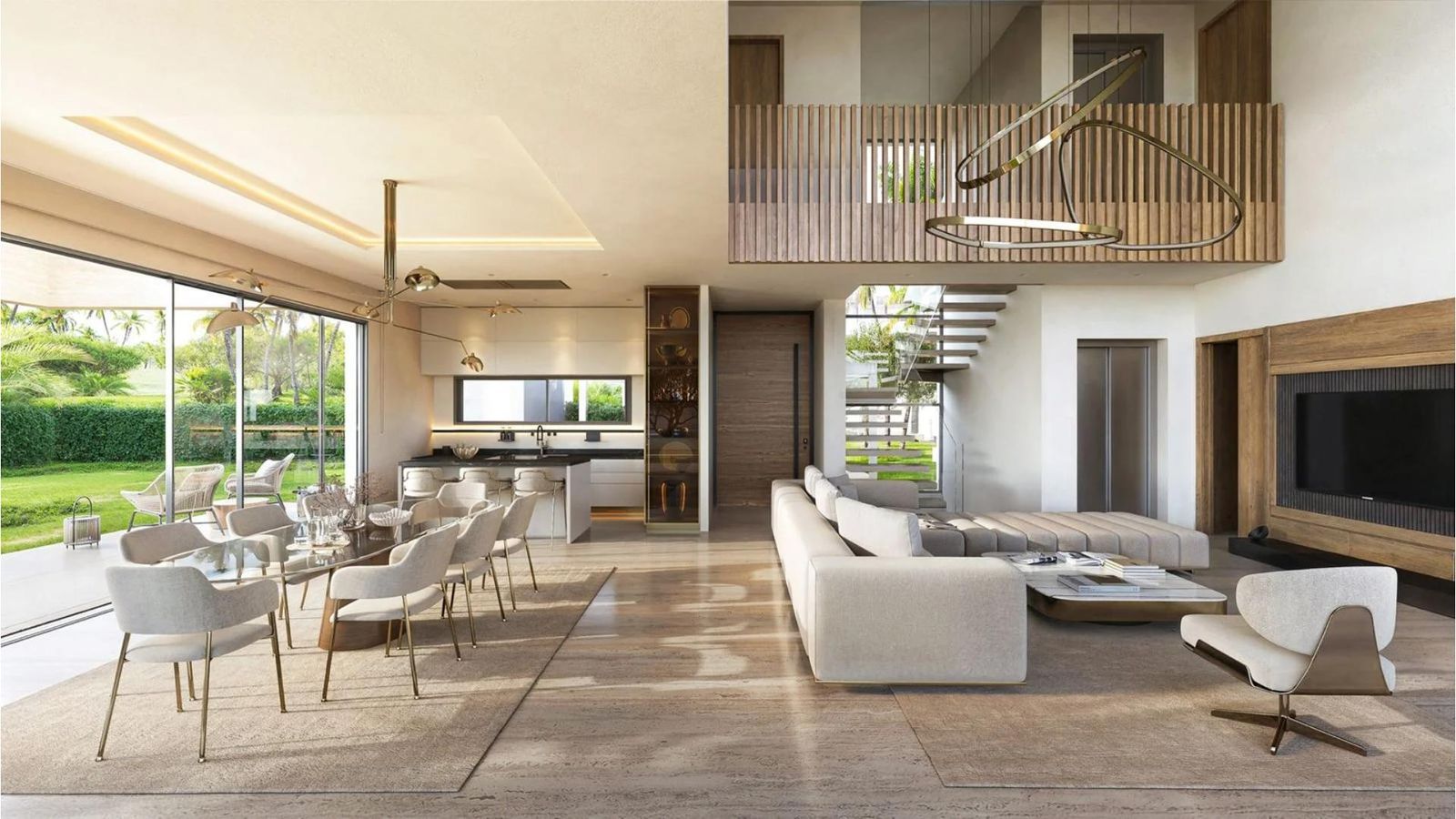 08 modern living space villa
