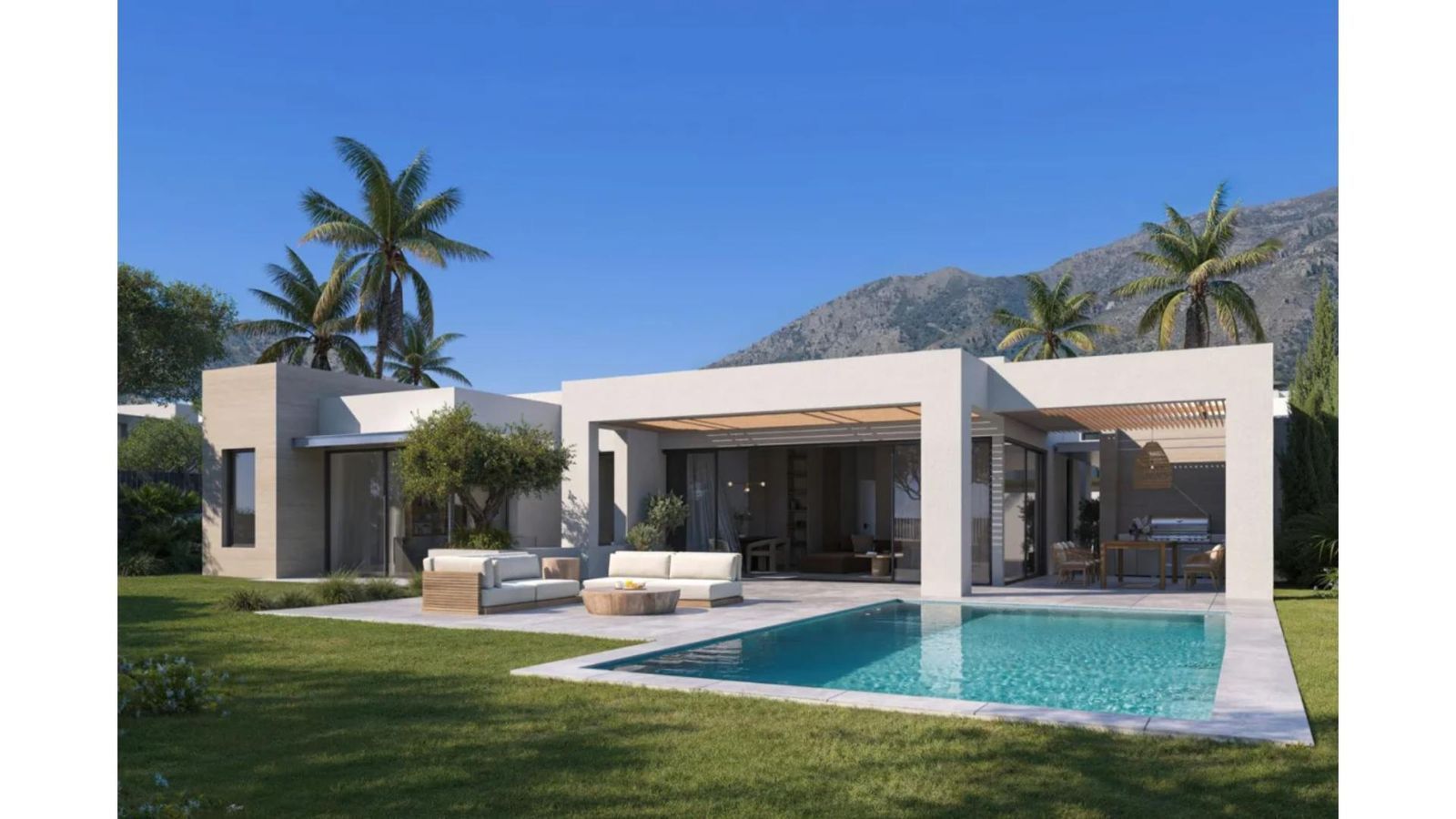 16 modern villa pool horizonte